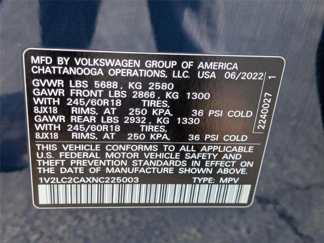 2022 Volkswagen Atlas Cross Sport 2.0T SE