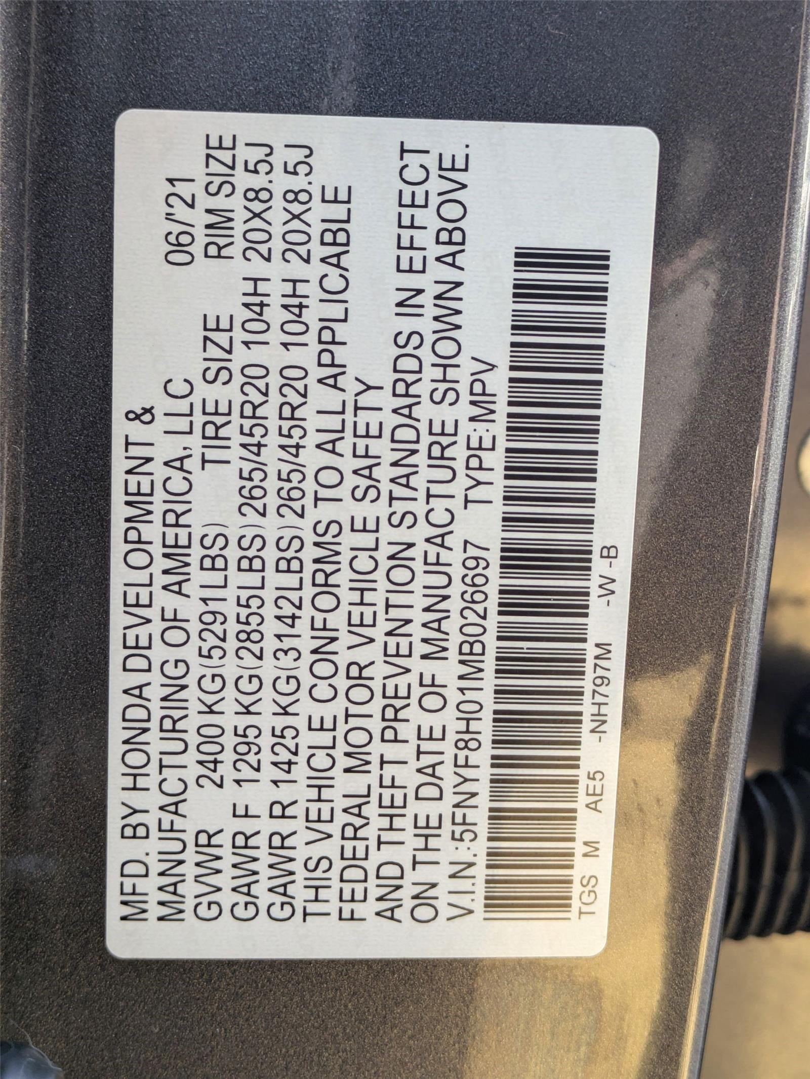 2021 Honda Passport Elite