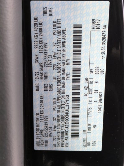 2022 Lincoln Corsair Reserve