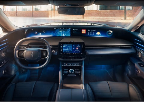 The panoramic display is shown in a 2024 Lincoln Nautilus® SUV. | Libertyville Lincoln Sales, Inc. in Libertyville IL