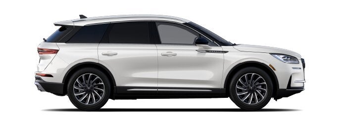 The passenger side of a Lincoln Corsair® SUV is shown in the Ceramic Pearl extra-cost exterior paint option. | Libertyville Lincoln Sales, Inc. in Libertyville IL