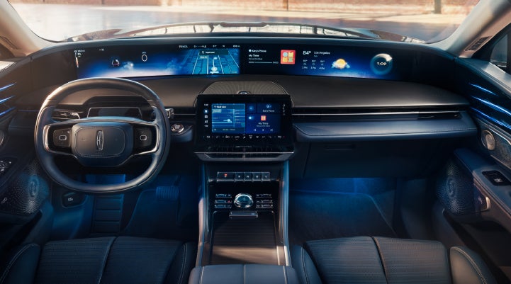 A large panoramic display is shown on the dashboard of a 2025 Lincoln Nautilus® SUV | Libertyville Lincoln Sales, Inc. in Libertyville IL