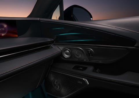 Selectable ambient lighting glows in the passenger door panel. | Libertyville Lincoln Sales, Inc. in Libertyville IL