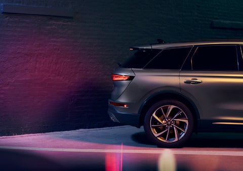 A dramatization of a 2026 Lincoln Corsair® SUV backing up toward a wall is shown. | Libertyville Lincoln Sales, Inc. in Libertyville IL