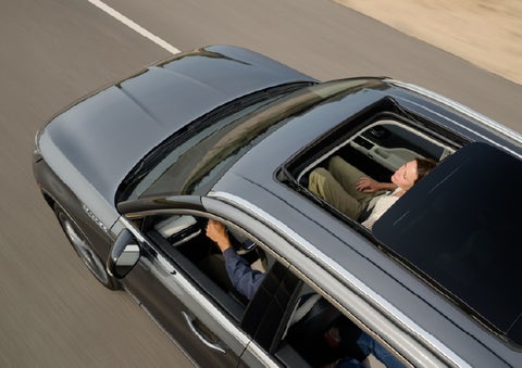 The available panoramic Vista Roof® of a 2027 Lincoln Aviator® SUV is open. | Libertyville Lincoln Sales, Inc. in Libertyville IL