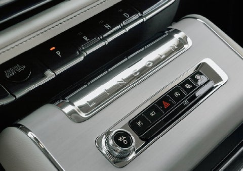 The piano key gear selector of a 2027 Lincoln Aviator® Back Label™ SUV. | Libertyville Lincoln Sales, Inc. in Libertyville IL